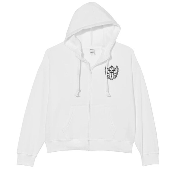 Victoria's Secret White Hoodie Sweatshirt - Picture 2 of 5